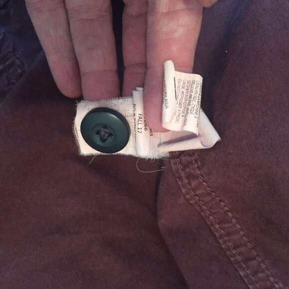 Lucky Brand Womens Anorak Barn Jacket Size 1X Burgundy Cotton Twill Pockets - Picture 7 of 12